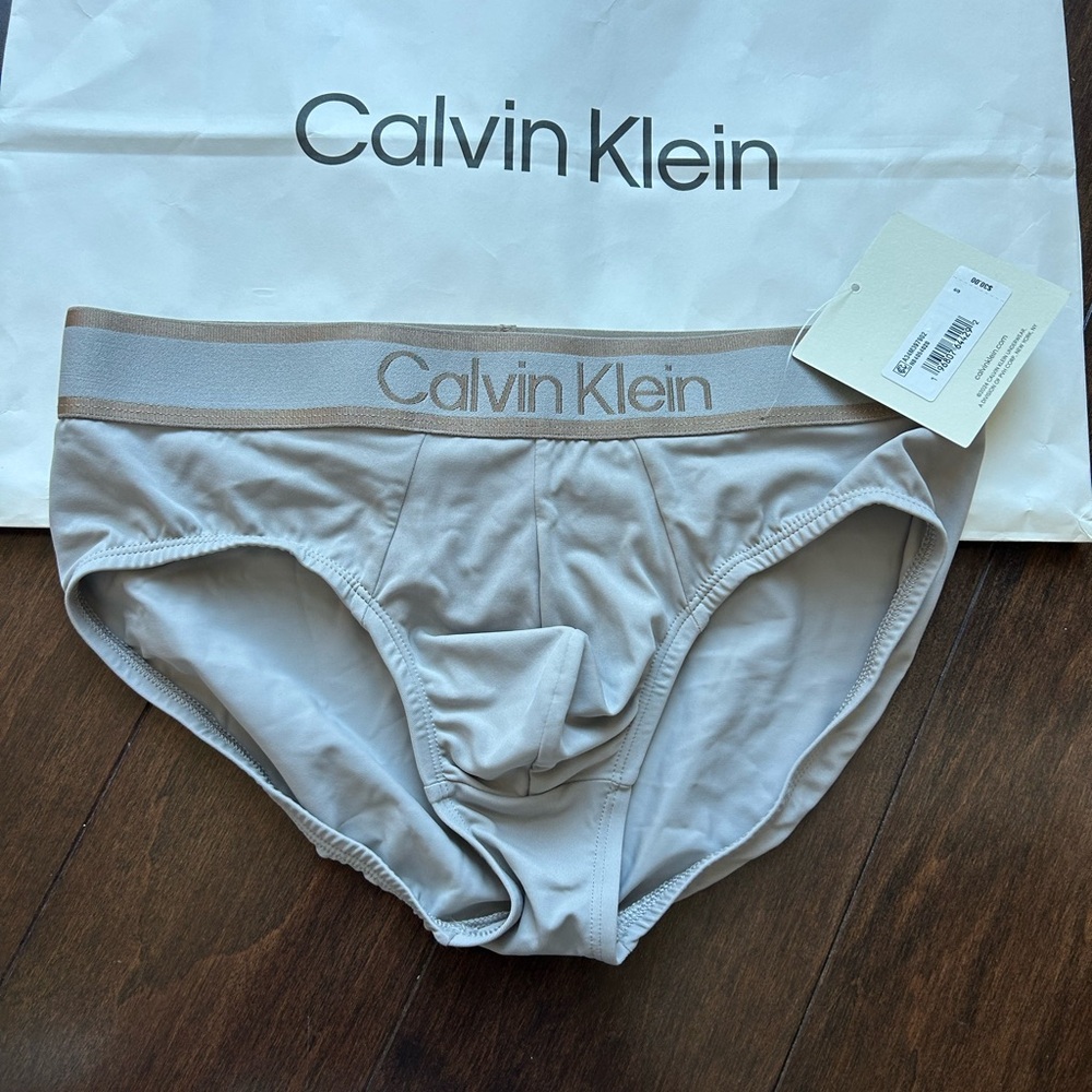 Calvin Klein | Brushed Microfiber Stretch Hip brief in grey new silky smooth